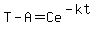 T-A=Ce%5E%28-kt%29