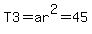 T3+=+ar%5E2+=+45