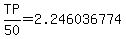 TP%2F50+=+2.246036774
