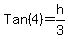 Tan%284%29+=+h%2F3