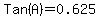 Tan%28A%29+=+0.625