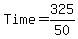 Time+=+325%2F50