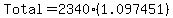 Total+=+2340%281.097451%29