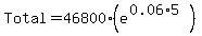 Total+=+46800%28e%5E%280.06%2A5%29%29