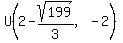 U%282-sqrt%28199%29%2F3%2C-2%29