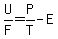 U%2FF=P%2FT-E