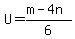 U=%28m-4n%29%2F6