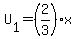 U%5B1%5D=%282%2F3%29%2Ax