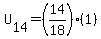 U%5B14%5D=%2814%2F18%29%281%29