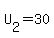 U%5B2%5D+=+30