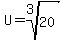 U+=+root%283%2C20%29