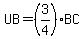 UB=%283%2F4%29BC