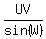 UV%2Fsin%28W%29