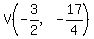 V%28-3%2F2%2C-17%2F4%29