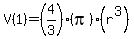 V%281%29+=+%284%2F3%29%28pi%29%28r%5E3%29