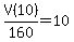 V%2810%29%2F160=10