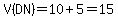 V%28DN%29=10%2B5=15