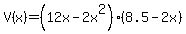 V%28x%29=%2812x-2x%5E2%29%288.5-2x%29