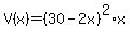 V%28x%29=%2830-2x%29%5E2%2Ax