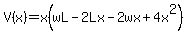 V%28x%29=x%28wL-2Lx-2wx%2B4x%5E2%29