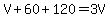 V%2B60%2B120=3V