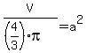 V%2F%28%284%2F3%29%2Api%29+=a%5E2