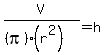 V%2F%28%28pi%29%28r%5E2%29%29=h