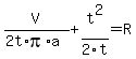 V%2F%282t%2Api%2Aa%29%2Bt%5E2%2F2t=+R