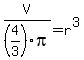 V%2F%284%2F3%29pi=r%5E3