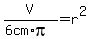 V%2F%286+cm%2Api%29=r%5E2