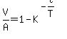 V%2FA=1-K%5E%28-t%2FT%29