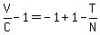 V%2FC-1=-1%2B1-T%2FN