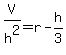 V%2Fh%5E2=r-h%2F3