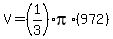 V=%281%2F3%29%2Api%2A%28972%29