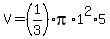 V=%281%2F3%29%2Api%2A1%5E2%2A5
