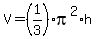 V=%281%2F3%29%2Api%5E2%2Ah