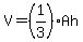 V=%281%2F3%29Ah
