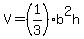 V=%281%2F3%29b%5E2h
