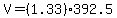 V=%281.33%29392.5