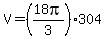 V=%2818pi%2F3%29%2A304