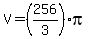 V=%28256%2F3%29pi