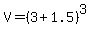 V=%283%2B1.5%29%5E3