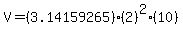 V=%283.14159265%29%282%29%5E2%2810%29