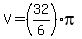 V=%2832%2F6%29pi