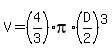 V=%284%2F3%29%2Api%2A%28D%2F2%29%5E3