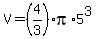 V=%284%2F3%29%2Api%2A5%5E3