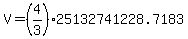 V=%284%2F3%2925132741228.7183