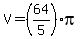 V=%2864%2F5%29pi
