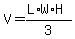 \"V=%28L%2AW%2AH%29%2F3\"