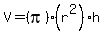 V=%28pi%29%28r%5E2%29h